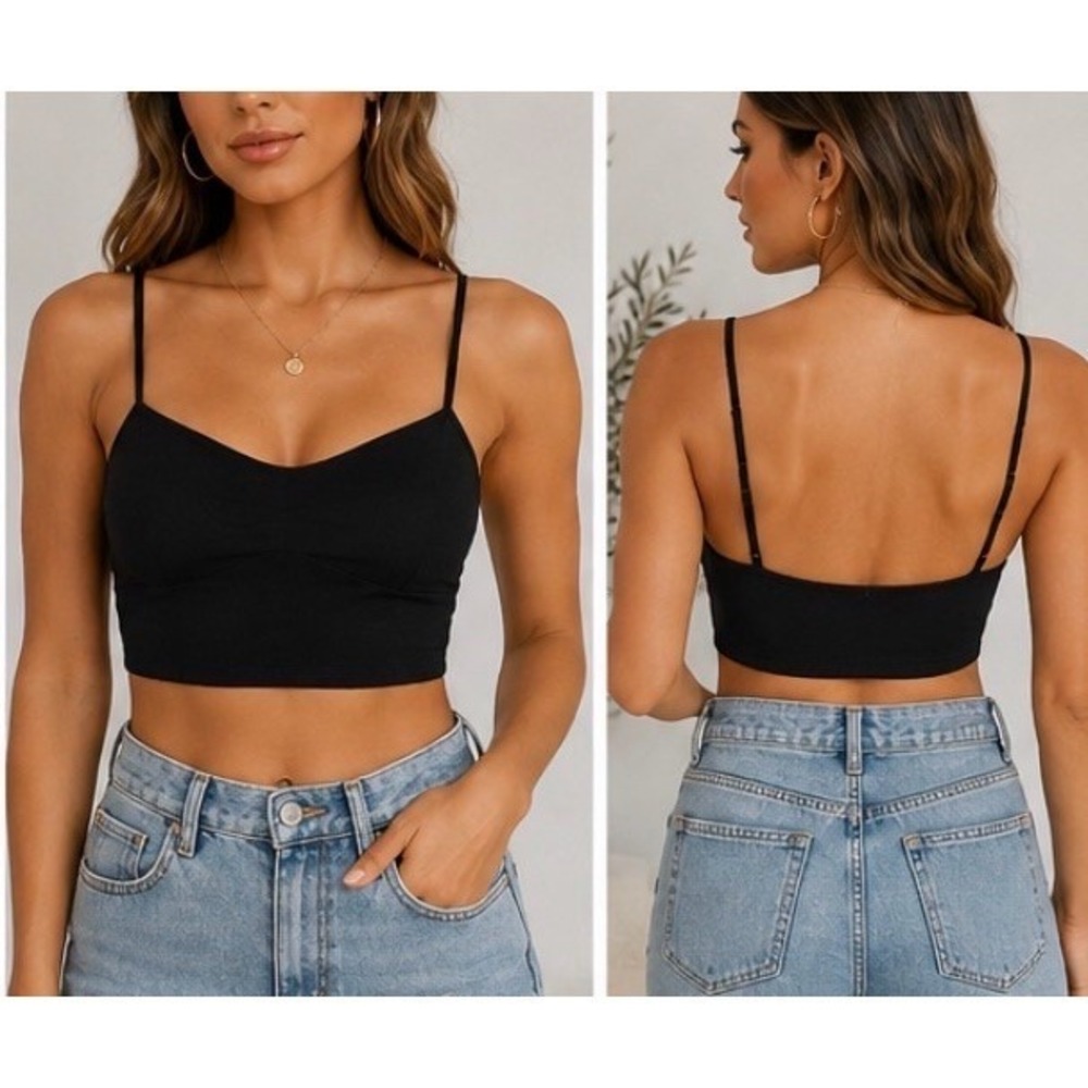 Nookie‎ Mama Crop Top XS Black Ruched Bust Spaghetti Strap Australia going out
